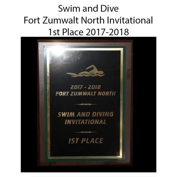 2017-2018 Swim and Dive Fort Zumwalkt North Invitational 1st 